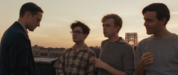 Kill Your Darlings: Foster (Burroughs), Radcliffe (Ginsberg), DeHaan en Huston (Kerouac)